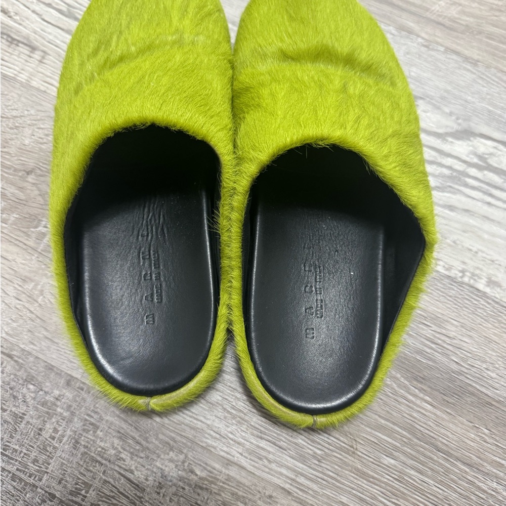 Marni Lime Green Slippers